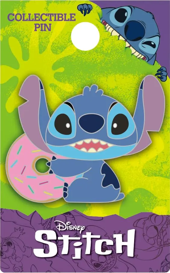 Disney Stitch with Donut Enamel Pin | Unisex Metal & Enamel Badge for Bags & Jackets - main product image