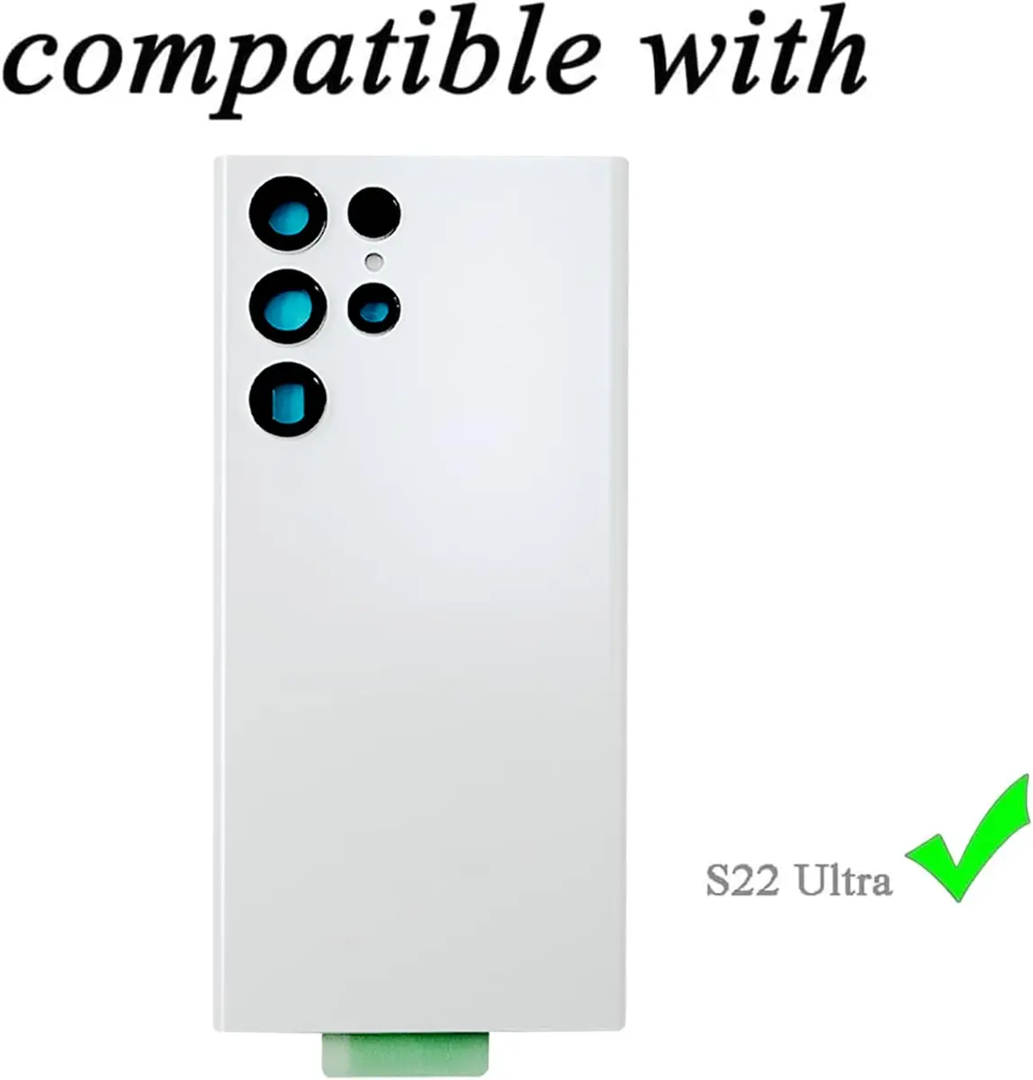 Peixiong White Wireless Accessory for Samsung Galaxy S22 Ultra | Repair Kit & Back Glass Cover (70-120c) - view 2