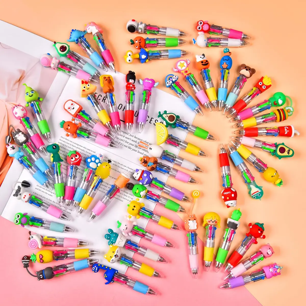 BIMORITA 4-in-1 Multicolor Ballpoint Pens | 100 Count Bulk Pack for Students & Party Favors - view 5