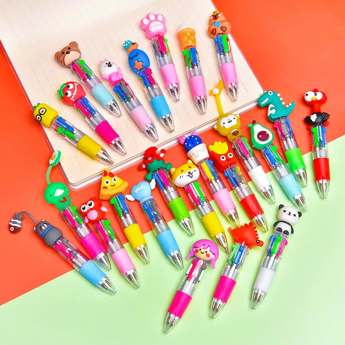BIMORITA 4-in-1 Multicolor Ballpoint Pens | Smooth Ink Flow, Acid-Free Paper, Fade-Resistant, Bulk Pack (24 Count) - view 5