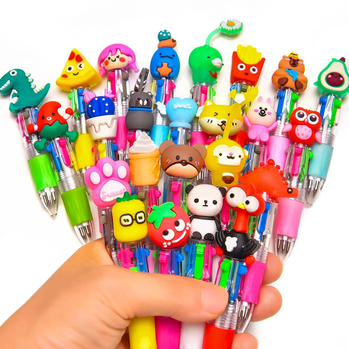 BIMORITA 4-in-1 Multicolor Ballpoint Pens | Smooth Ink Flow, Acid-Free Paper, Fade-Resistant, Bulk Pack (24 Count) - main product image