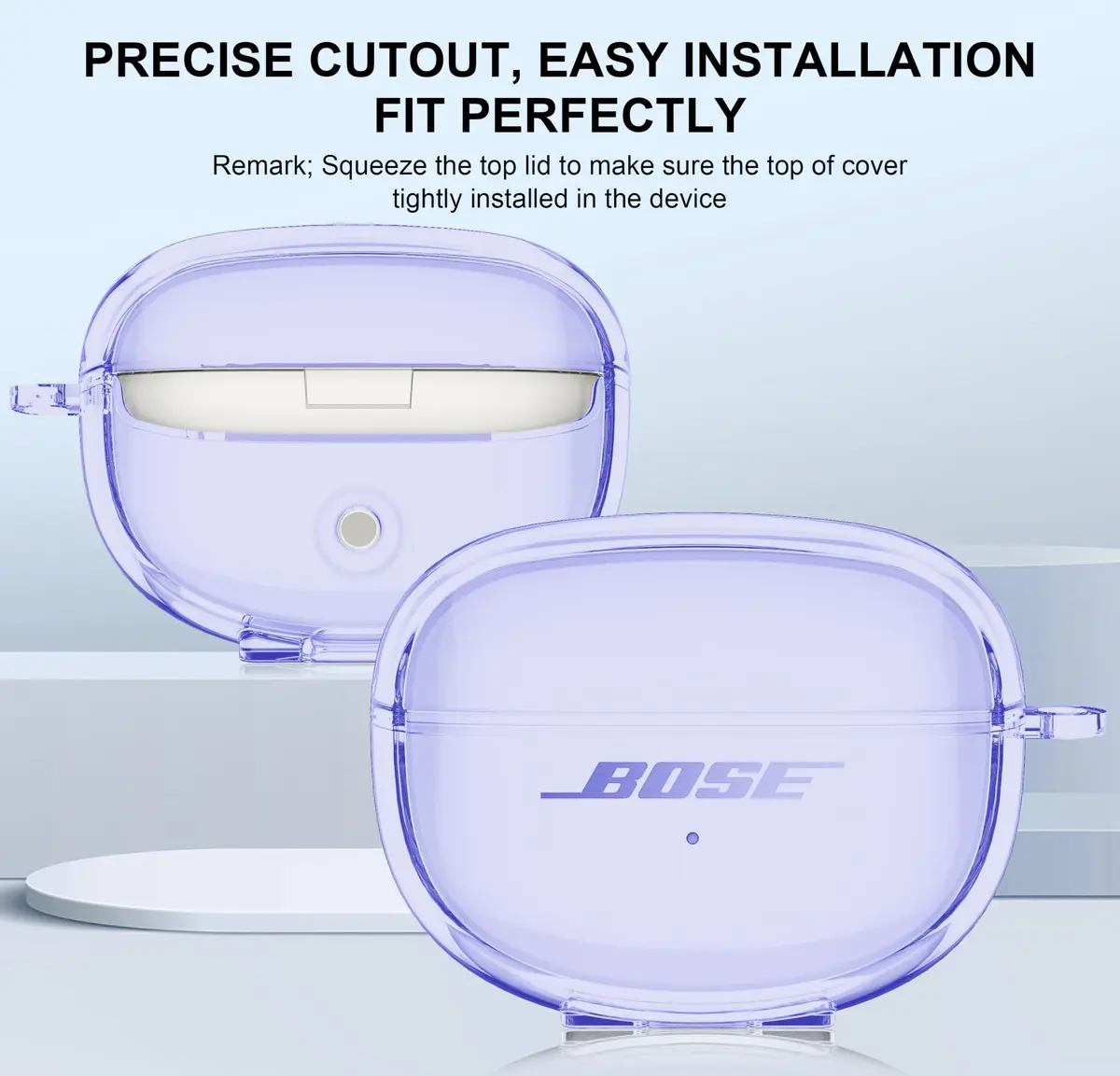 Aircawin for Bose Ultra Open Earbuds Case Clear | Lightweight, Shockproof & Durable (40g) - view 2