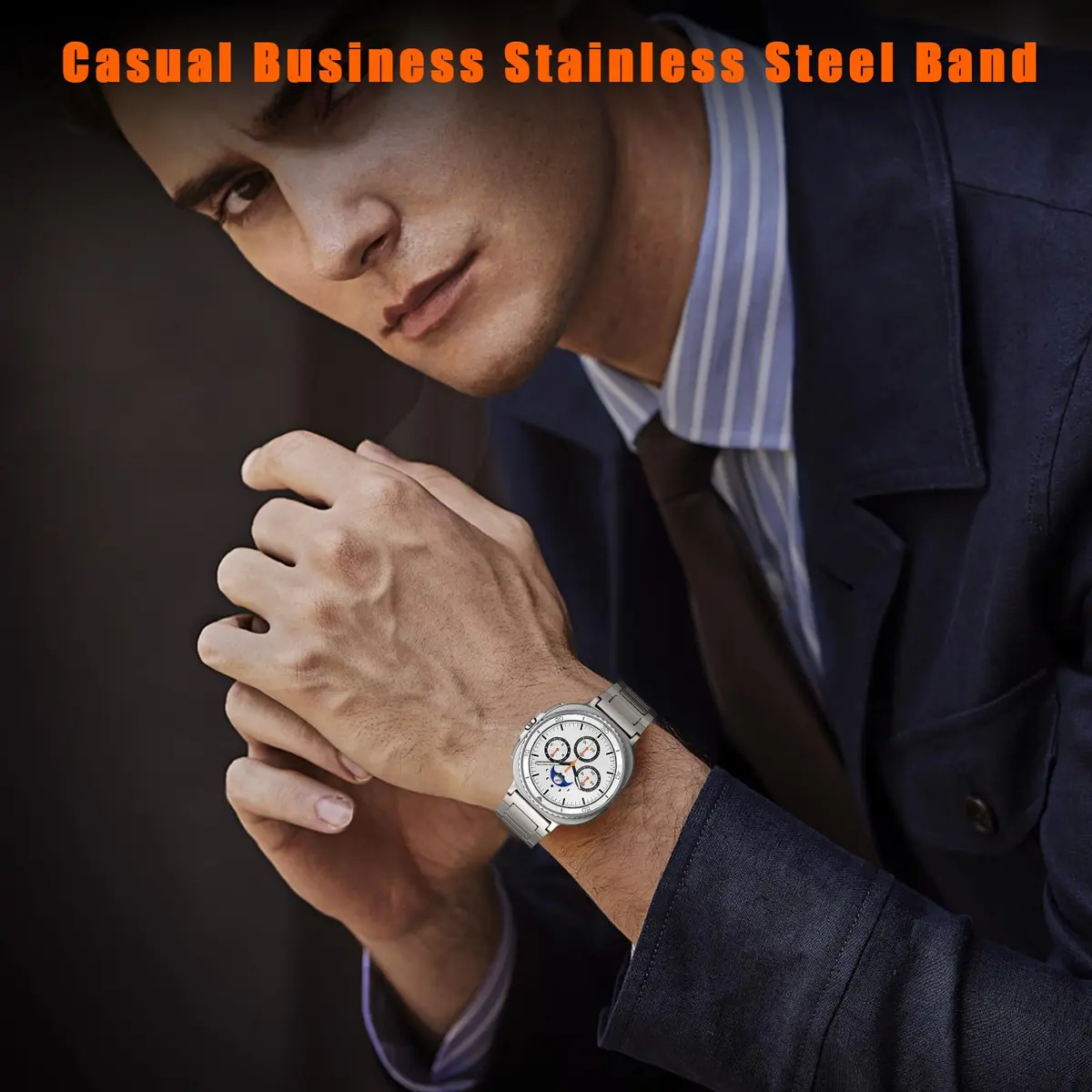 KOREDA Metal Band for Samsung Galaxy Watch 8 Classic 46mm/Galaxy Watch 8 40mm 44mm | Solid Stainless Steel Business Strap - view 7