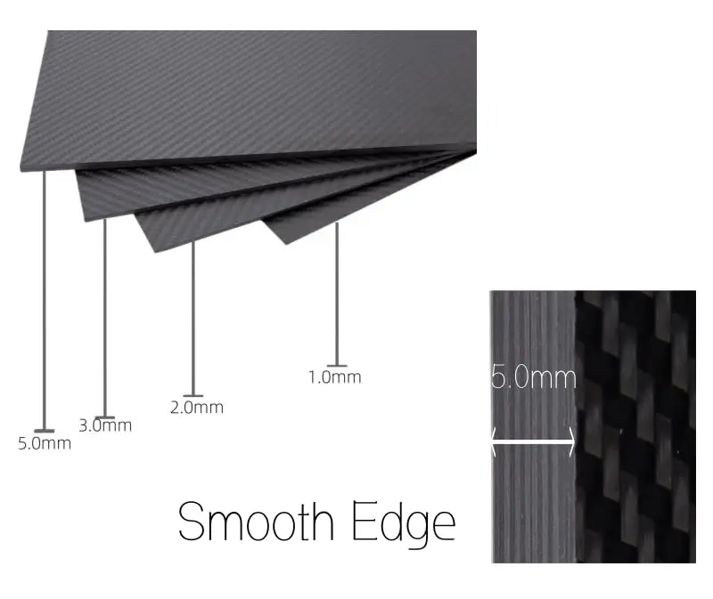 Air Carbon 3K Carbon Fiber Sheet 400x500x5.0mm | Matte Finish, Extra Thick, Waterproof - view 6