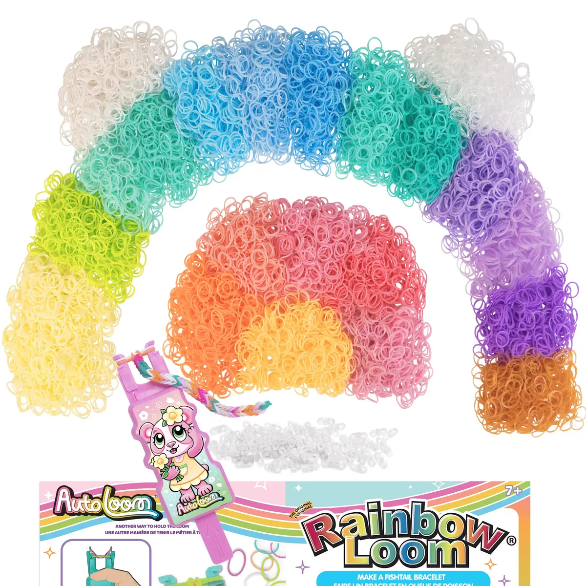 Rainbow Loom 11,000 Pastel Bands AutoLoom Mega Pack | 22 Soft Colors for Creative Jewelry Making - main product image