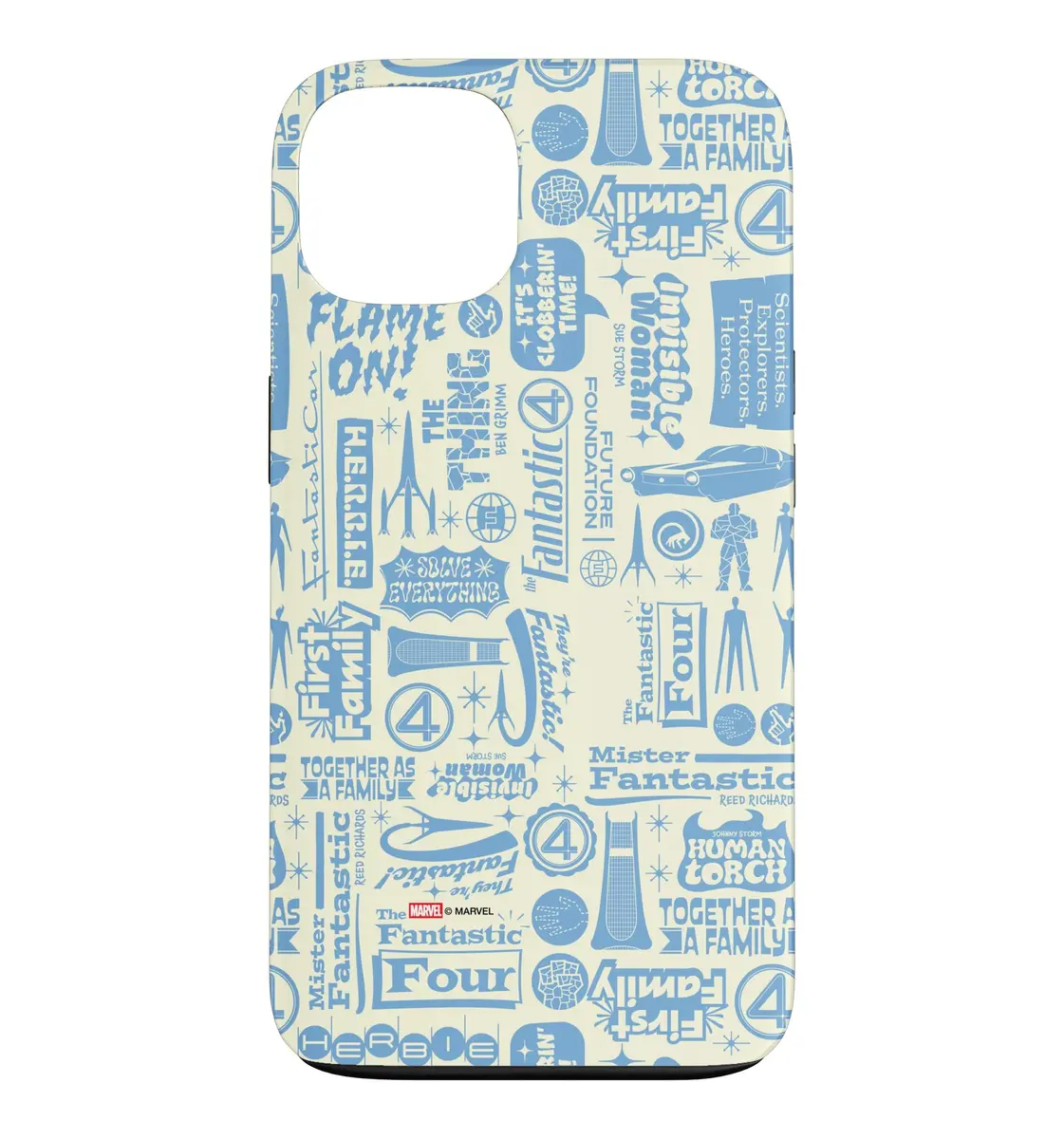 Marvel Fantastic Four: First Steps Words & Icons Phone Case for iPhone 13 | Superhero Design & Shock Absorption - main product image