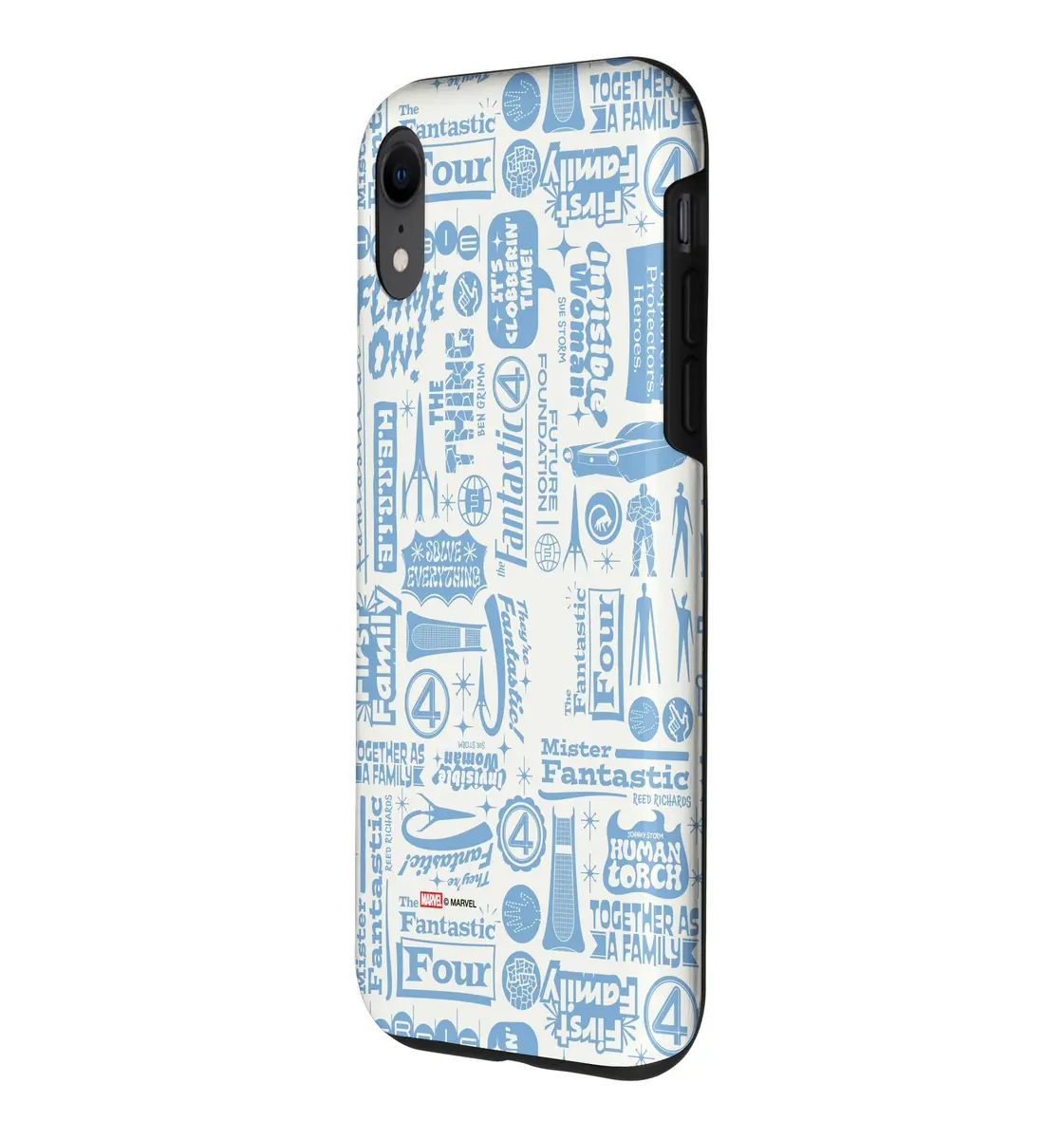 Marvel Fantastic Four Words & Icons iPhone XR Case | Shock-Resistant Polycarbonate & TPU | Easy Install - view 2