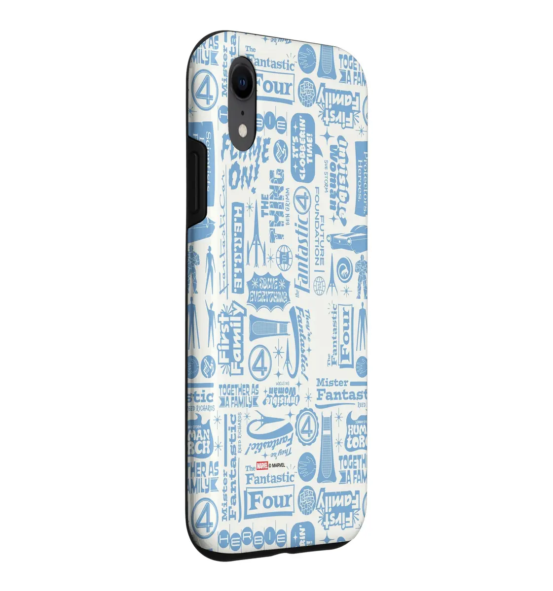 Marvel Fantastic Four Words & Icons iPhone XR Case | Shock-Resistant Polycarbonate & TPU | Easy Install - view 3