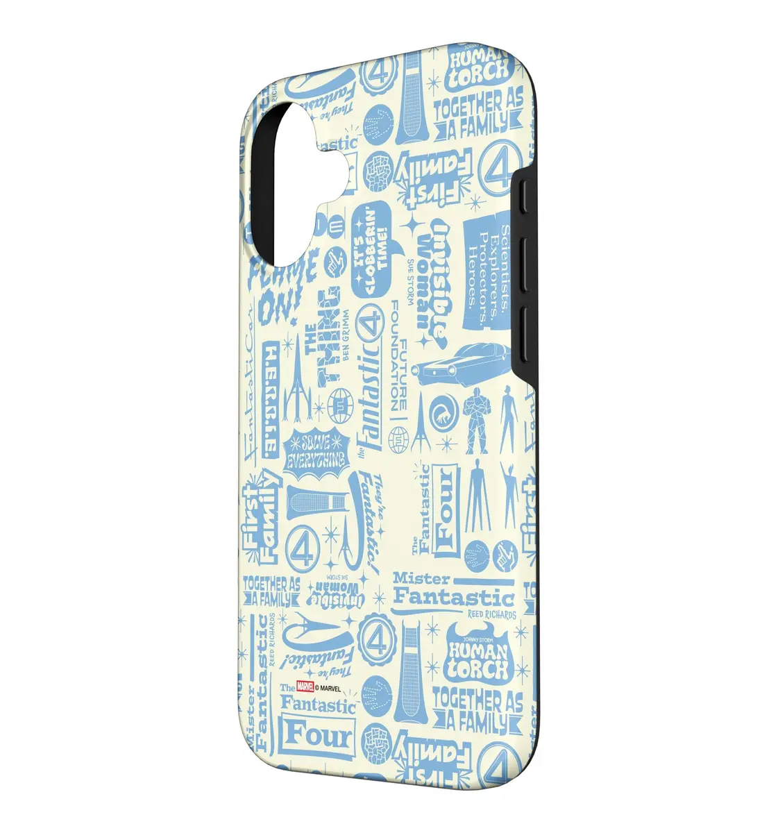 Marvel The Fantastic Four: First Steps Words & Icons Phone Case for iPhone 16 | Superhero Design & Shock-Absorbent Protection - view 2