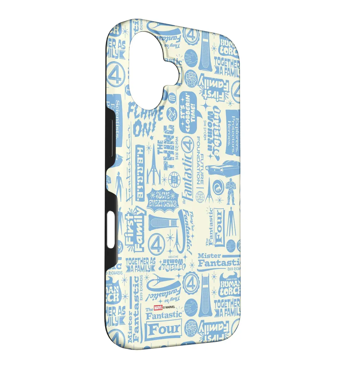 Marvel The Fantastic Four: First Steps Words & Icons Phone Case for iPhone 16 | Superhero Design & Shock-Absorbent Protection - view 3