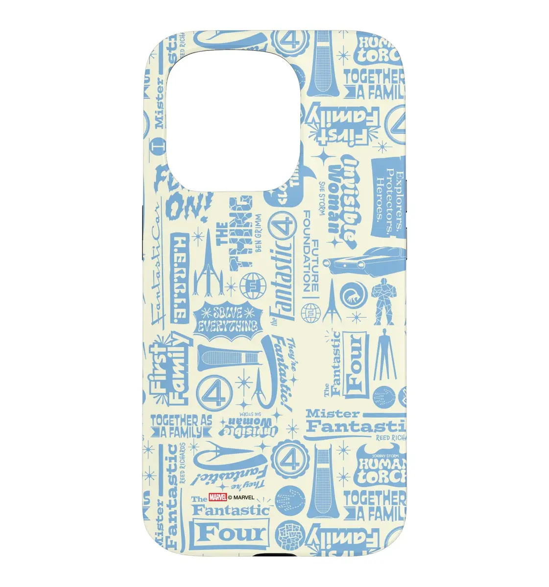 Marvel The Fantastic Four Words & Icons Phone Case for iPhone 13 Pro Max | Superhero Design & Shock Protection - main product image