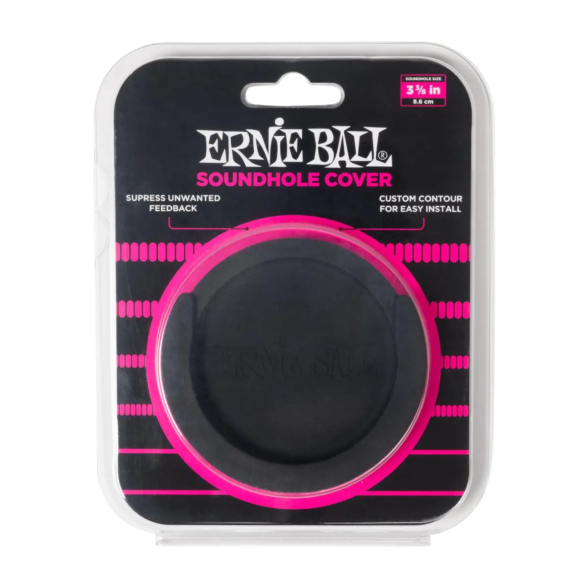 Ernie Ball Acoustic Sound Hole Cover 3-3/8 inch | Noise & Feedback Reduction for Acoustic Guitar - main product image