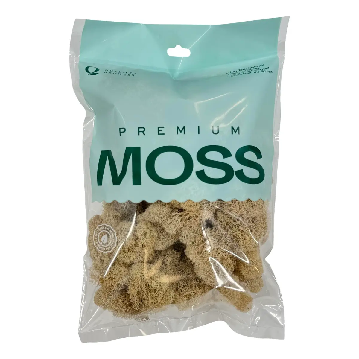 Quality Growers Natural Preserved Reindeer Moss for Crafts, Home Decor, Art, Design & DIY Projects (Medium 1-Pack, 10-12 sq. ft. Coverage) - main product image