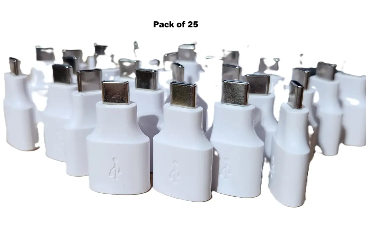LEOM USB-C to USB-A Adapter for Google Pixel 2-Pack (White) | Connects USB-A Devices to USB-C Ports - view 2