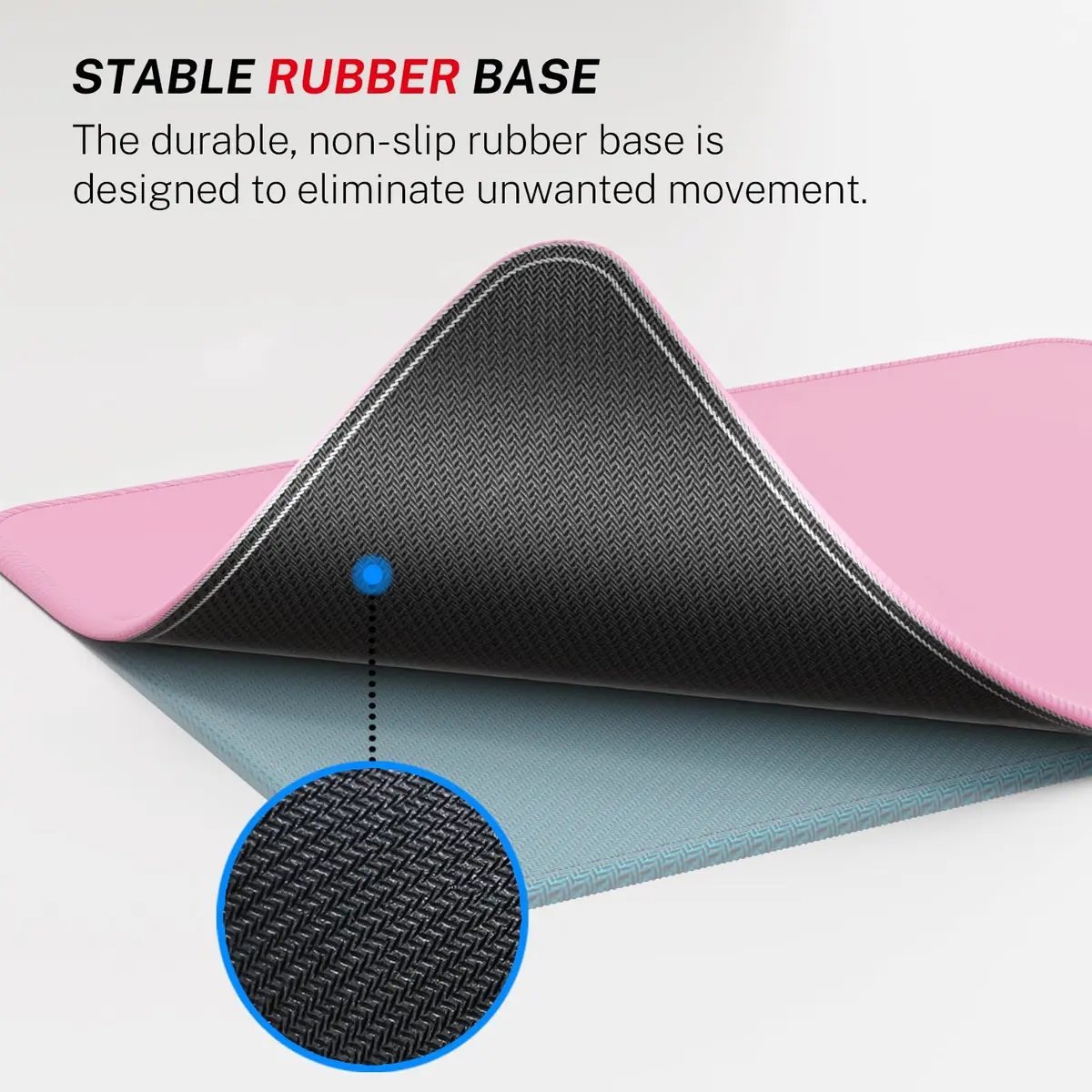 MROCO Essential Office & Gaming Mouse Pad 8.5 x 11 Inch Pale Pink | Smooth Glide & Precise Control - view 4