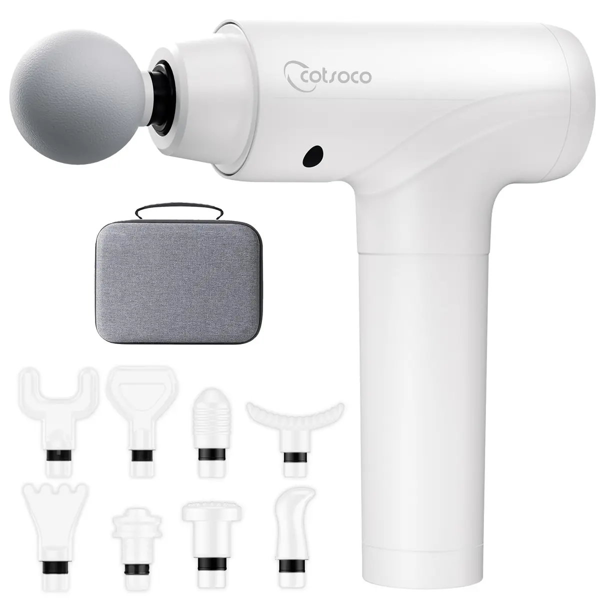 cotsoco Massage Gun Deep Tissue | 20 Speeds, 9 Heads, 12mm Stroke, Silent Motor, for Pain Relief (70-120 chars) - main product image