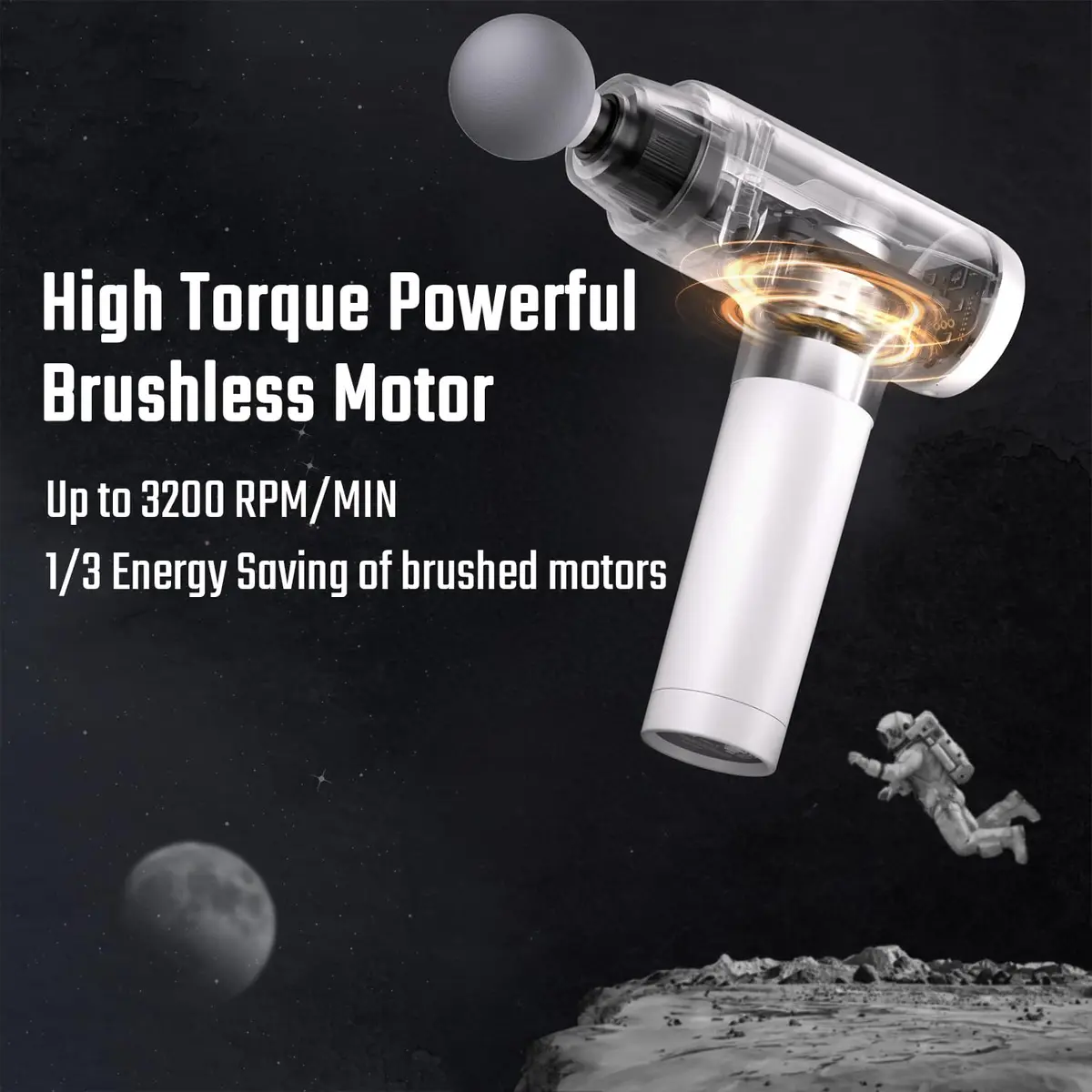 cotsoco Massage Gun Deep Tissue | 20 Speeds, 9 Heads, 12mm Stroke, Silent Motor, for Pain Relief (70-120 chars) - view 5