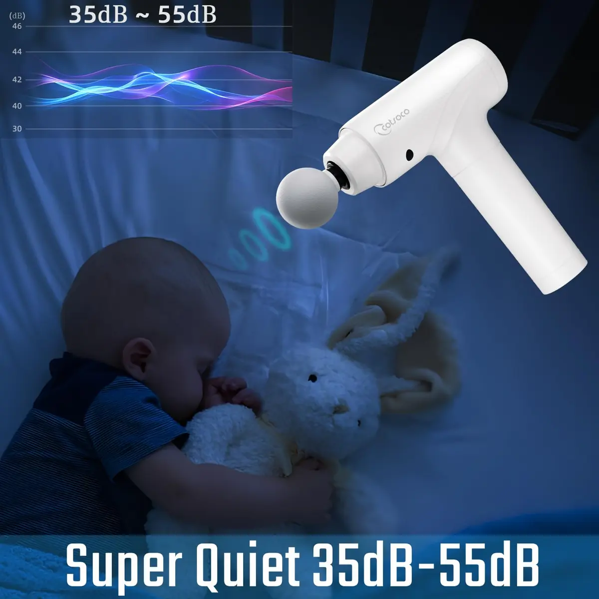 cotsoco Massage Gun Deep Tissue | 20 Speeds, 9 Heads, 12mm Stroke, Silent Motor, for Pain Relief (70-120 chars) - view 3