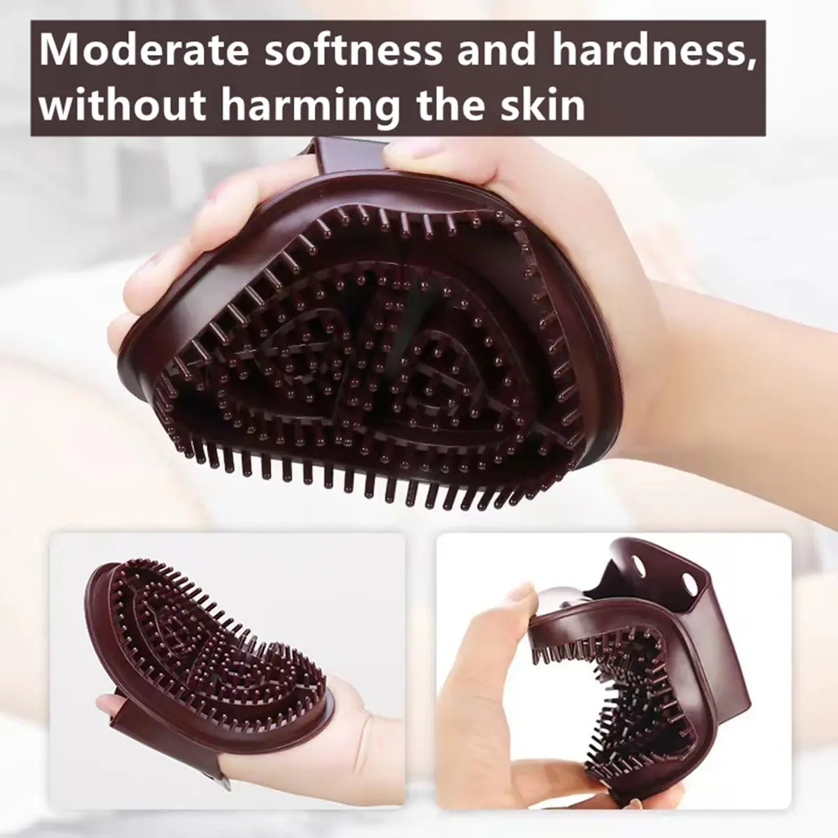 VrotQyn 4PCS Meridian Brush Set with Palm Grip & Hand Strap | Full Body & Scalp Massage - view 3
