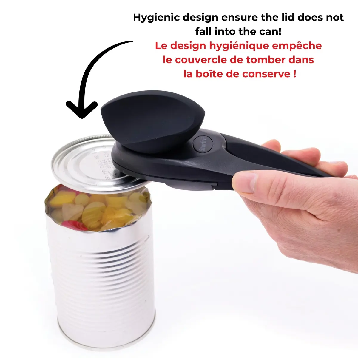 Starfrit MightiCan Can Opener, Safe Smooth-Cut, Comfort Grip, Blue | Hygienic, Ergonomic, Durable - view 5
