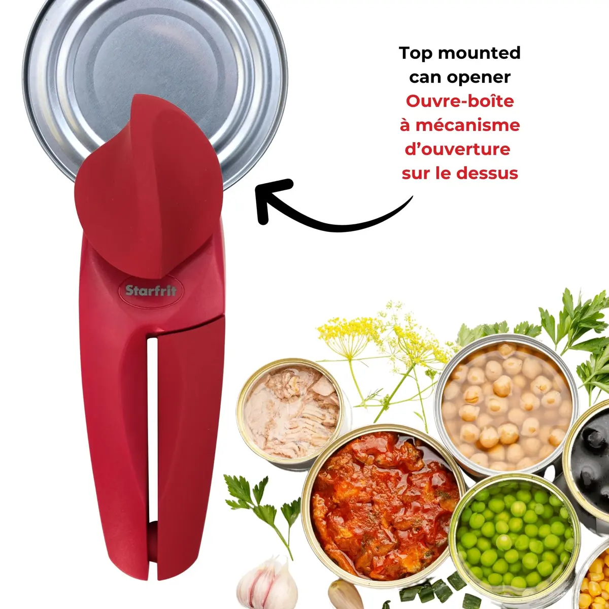 Starfrit MightiCan Can Opener 18cm Stainless Steel Blue | Safe Smooth-Cut, Comfort Grip, Hygienic Design - view 7