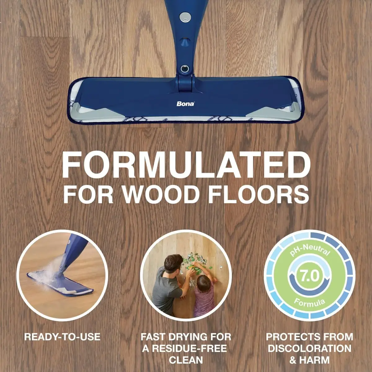 Bona Hardwood Floor Cleaner Refill Lavender Thyme Scent, 2840ml (96 fl oz) | Residue-Free Wood Floor Cleaning Solution - view 2