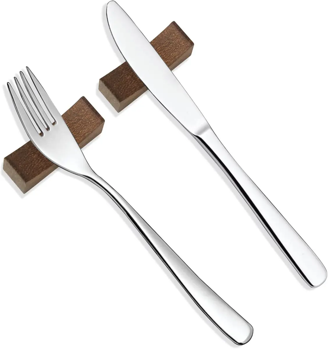 YTLX Natural Wenge Wood Chopstick Rests 20-Piece Set | Holds Utensils Neatly - view 5