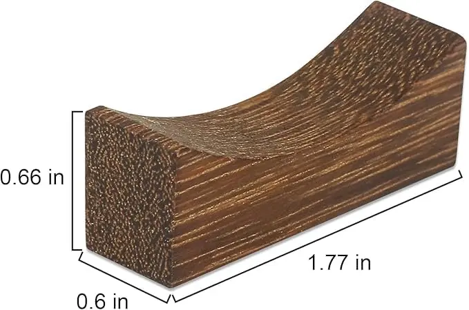 YTLX Natural Wenge Wood Chopstick Rests 20-Piece Set | Holds Utensils Neatly - view 2