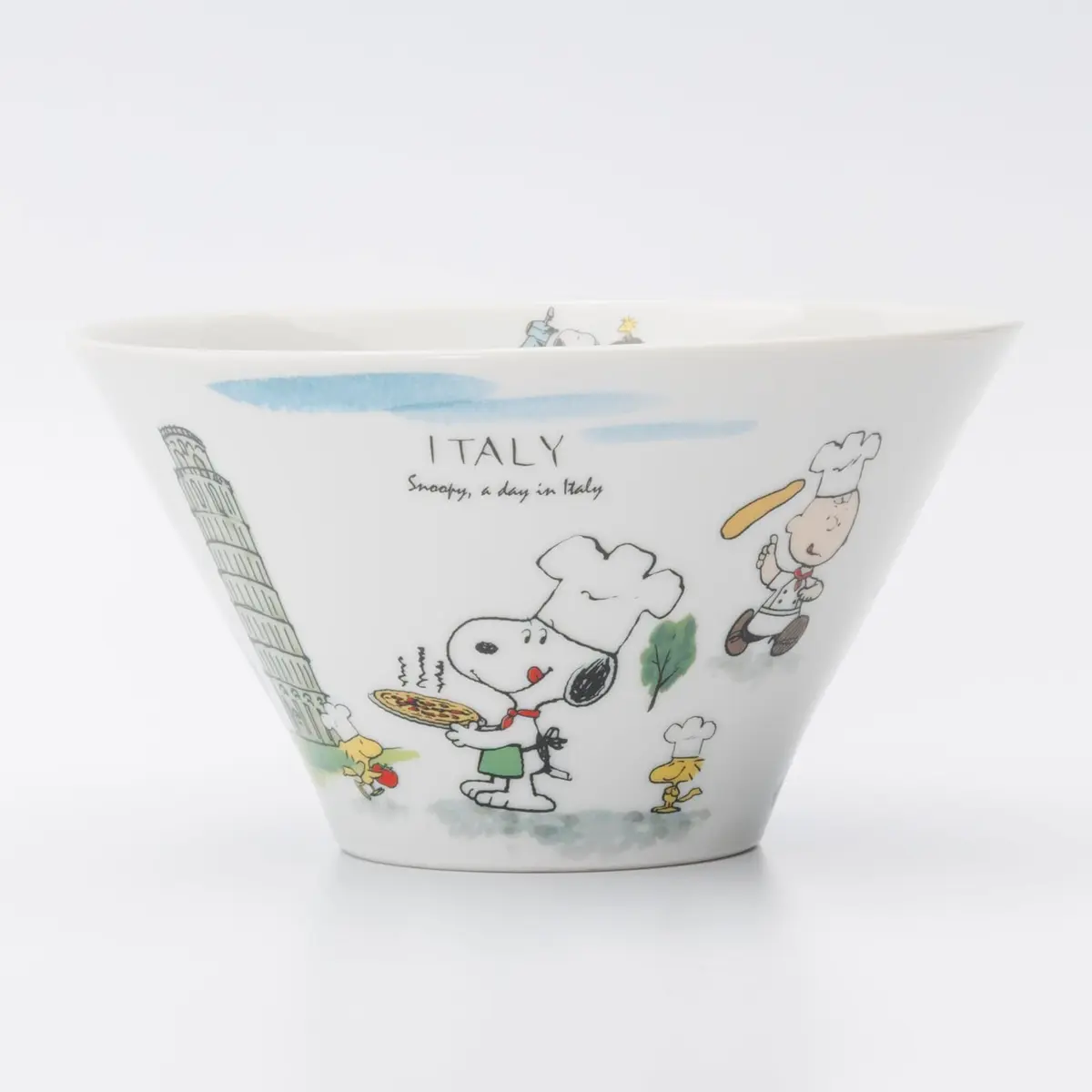 シミズ陶業(Shimizutougyou) Snoopy World Travel Italy Multi Bowl 16cm | Microwave & Dishwasher Safe - view 3