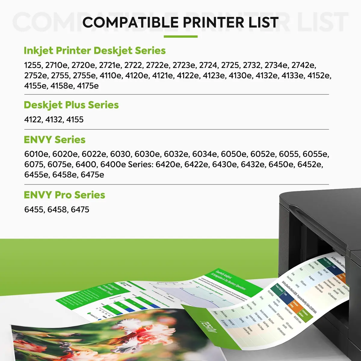 TESEN 67XL Ink Cartridge Replacement for HP Ink 67 2855e Printer Ink | High Page Yield, Compatible with HP DeskJet & Envy Printers - view 2