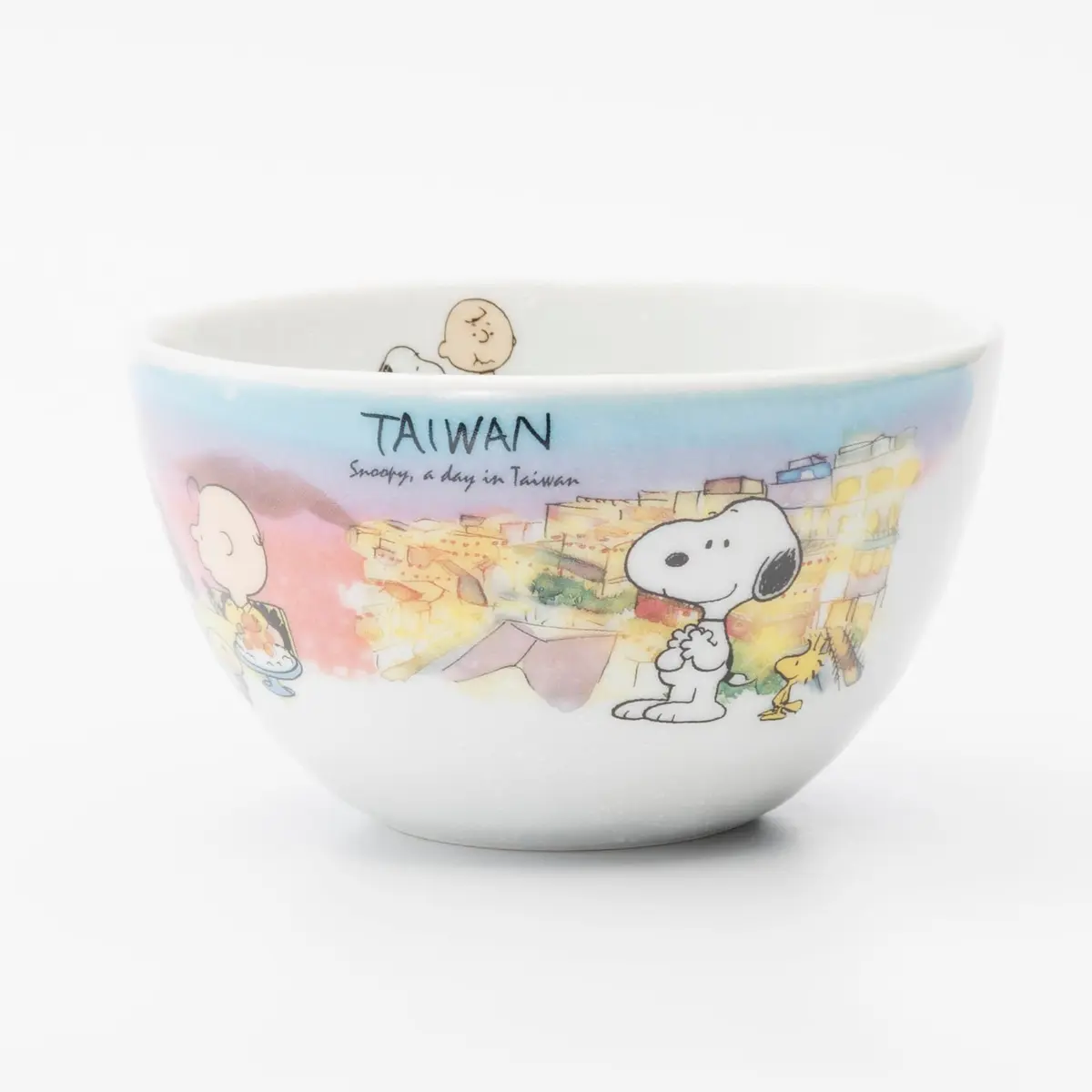 シミズ陶業(Shimizutougyou) Snoopy World Travel Taiwan Small Bowl | Microwave & Dishwasher Safe, Made in Japan - view 2