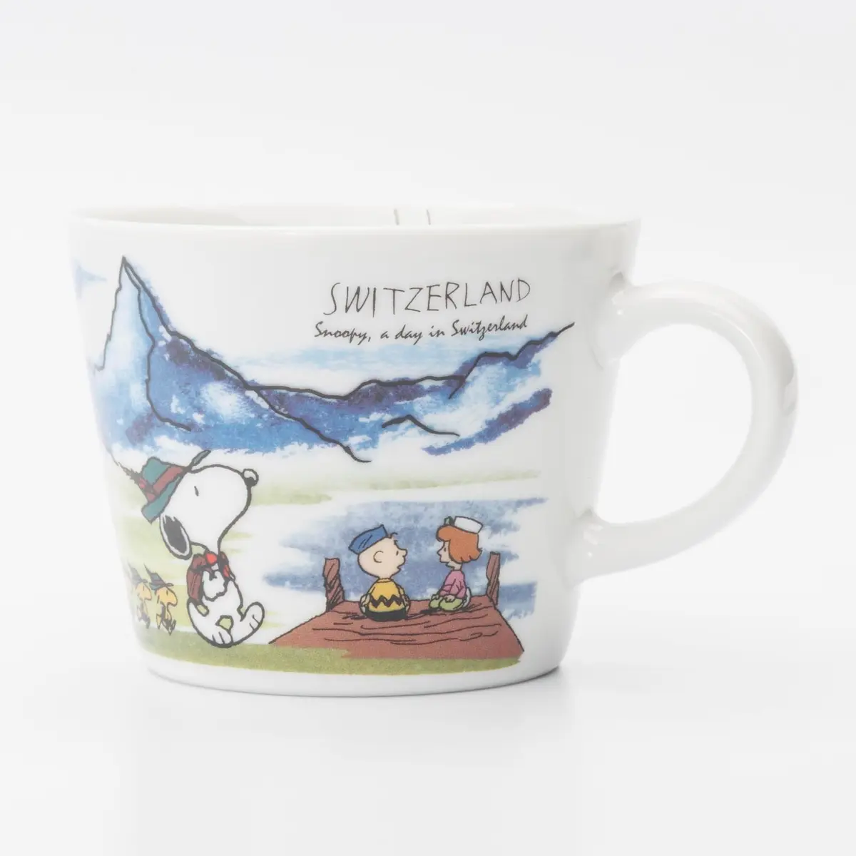シミズ陶業(Shimizutougyou) Snoopy World Travel Switzerland Mug 340ml | Microwave & Dishwasher Safe - view 3