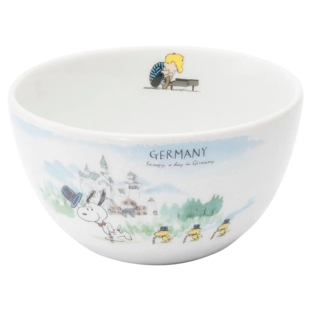 シミズ陶業(Shimizutougyou) Peanuts Snoopy World Travel Small Bowl | Microwave & Dishwasher Safe Japan - main product image