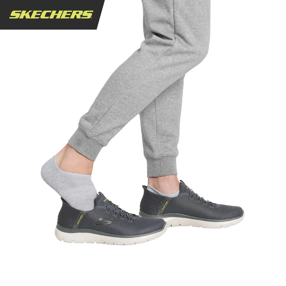 Skechers Men's Slip-ins 6-Pack Performance No Show Socks, White/Light Grey/Black, Shoe Size 10-13 - view 5