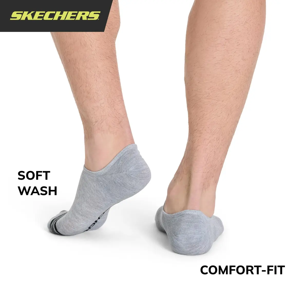 Skechers Men's Slip-ins 6-Pack Performance No Show Socks, White/Light Grey/Black, Shoe Size 10-13 - view 4