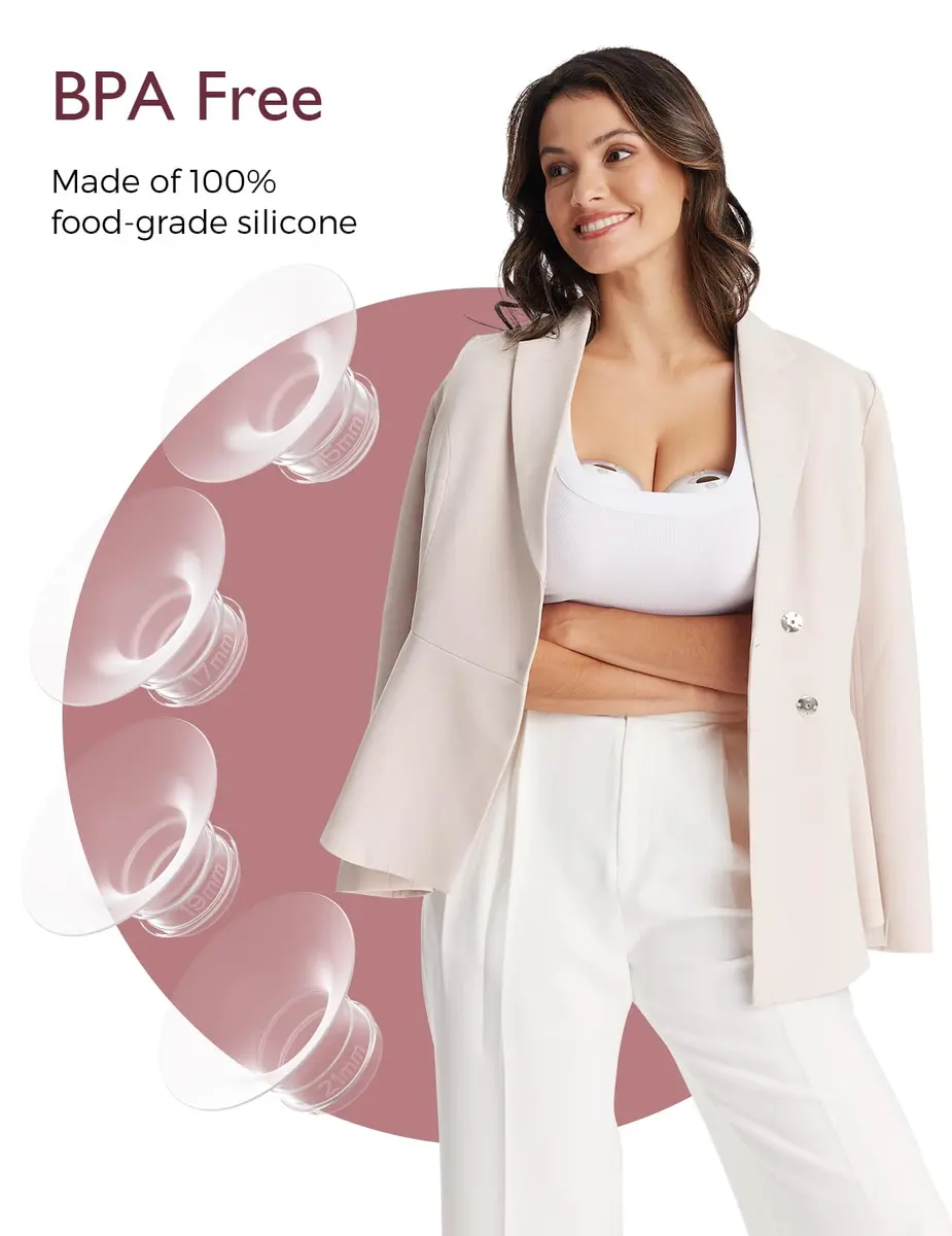 Momcozy M5/M6/M9 Original Replacement Accessories, Food-Grade Silicone & BPA Free Inserts (15/17/19/21mm) - view 3