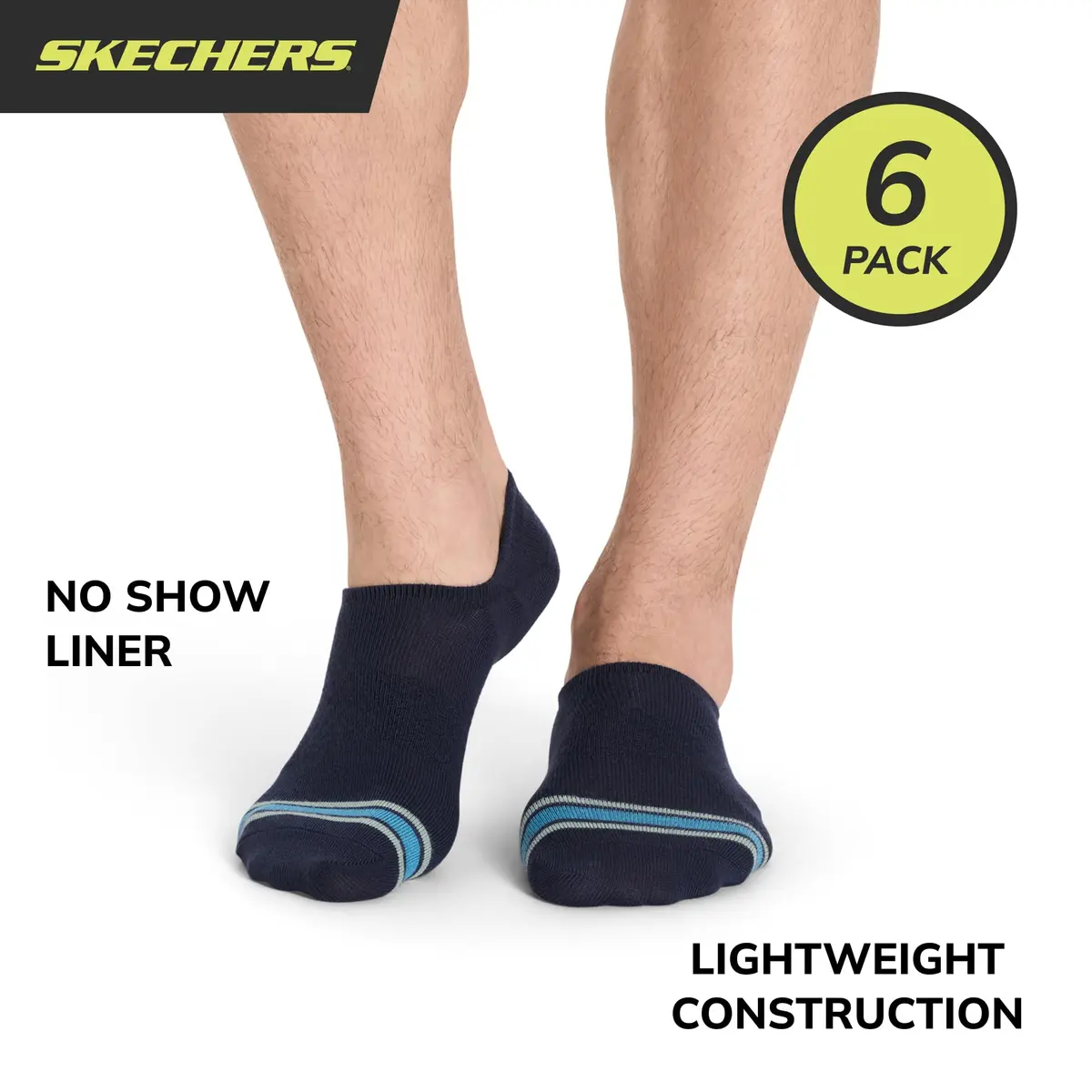 Skechers Men's Slip-ins 6-Pack Performance No Show Socks | Shoe Sizes 8-12 (US) - view 2