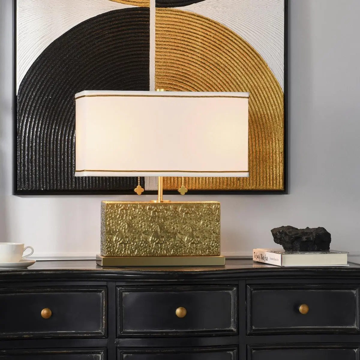 Stylecraft Home Collection TDL212134DS Eleanora - 2 Light Table Lamp-17 Inch Tall and 16 Inch Wide, Finish Color: Hammered Steel | Contemporary Glam - view 6