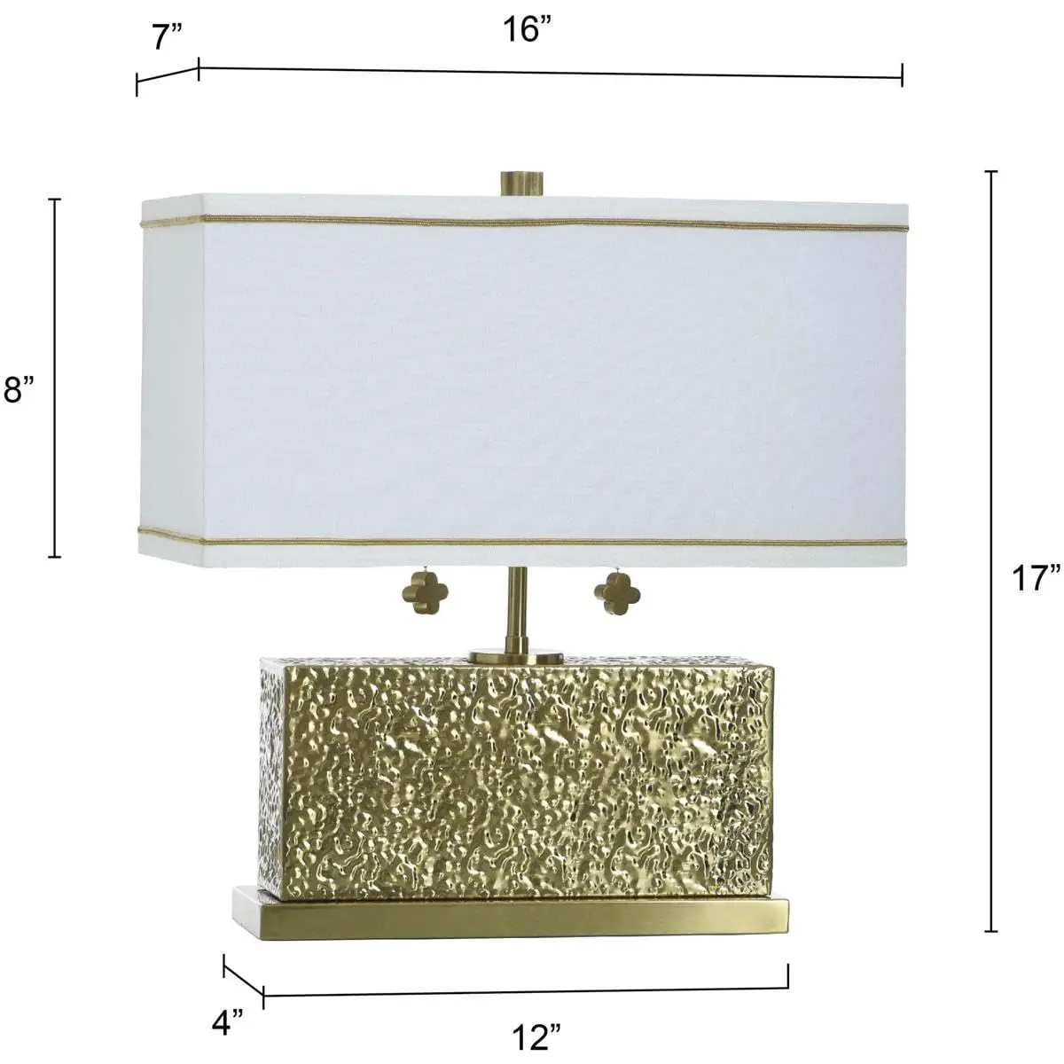 Stylecraft Home Collection TDL212134DS Eleanora - 2 Light Table Lamp-17 Inch Tall and 16 Inch Wide, Finish Color: Hammered Steel | Contemporary Glam - view 7