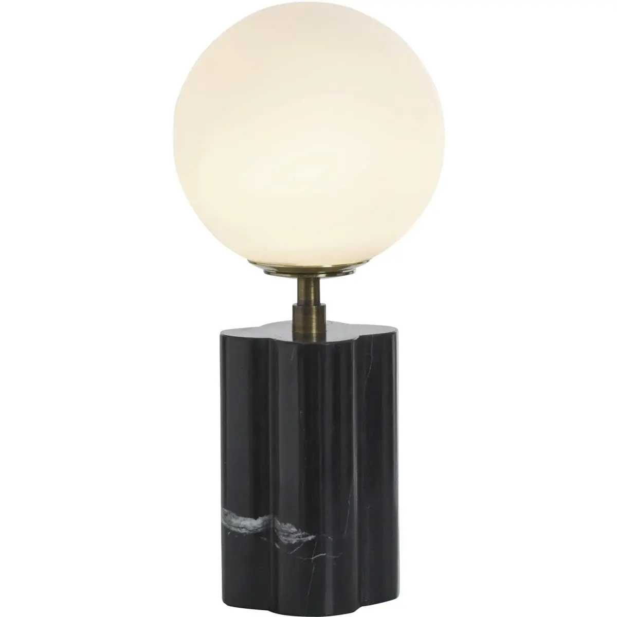 Stylecraft Home Collection TDL212138DS 15W Table Lamp - Black Marble | Modern Orb Shade with Dimmer - view 2
