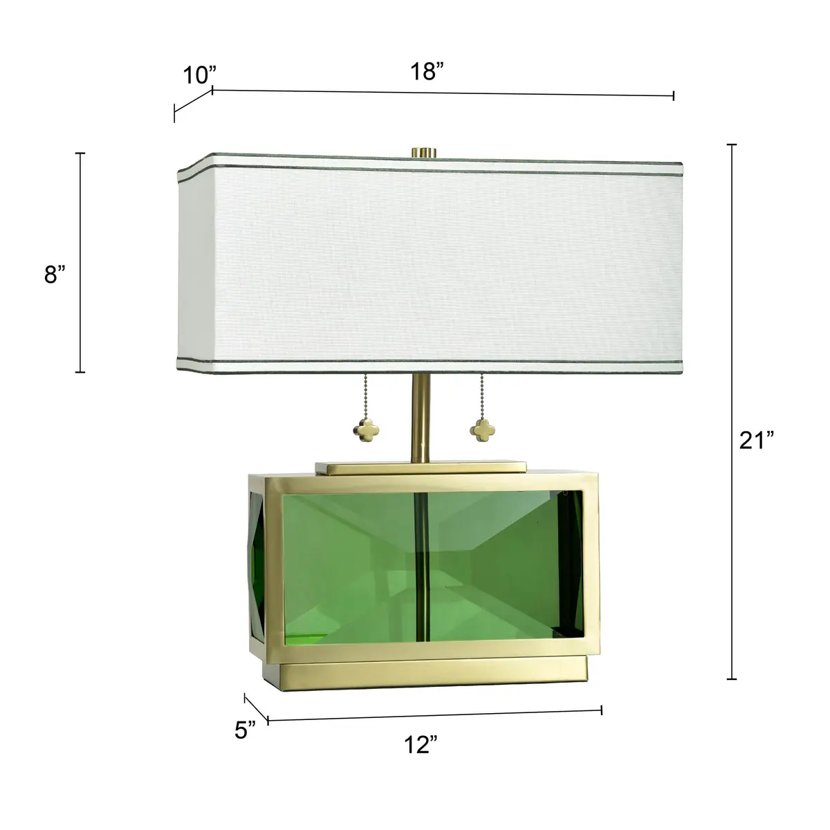 Stylecraft Home Collection TDL212159DS Celeste - 2 Light Table Lamp-21 Inch Tall and 18 Inch Wide, Finish Color: Polished Brass/Clear | Geometric Modern Design - view 3