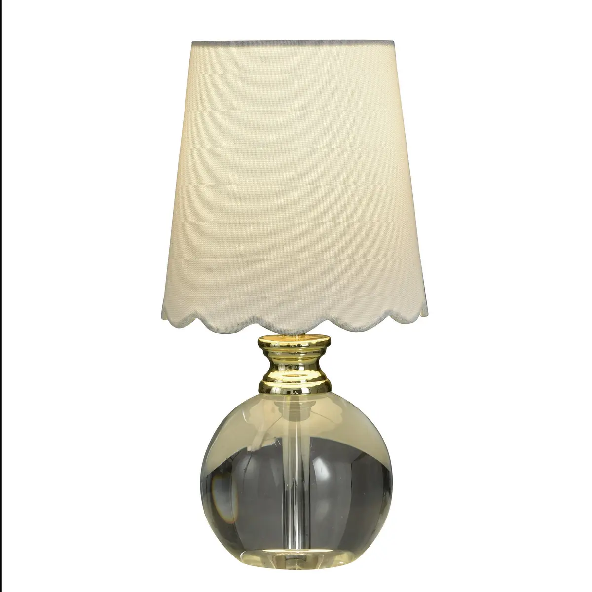 Stylecraft Home Collection Beatrice Table Lamp 14 Inch Tall | Glam Crystal & Fabric Shade - view 2