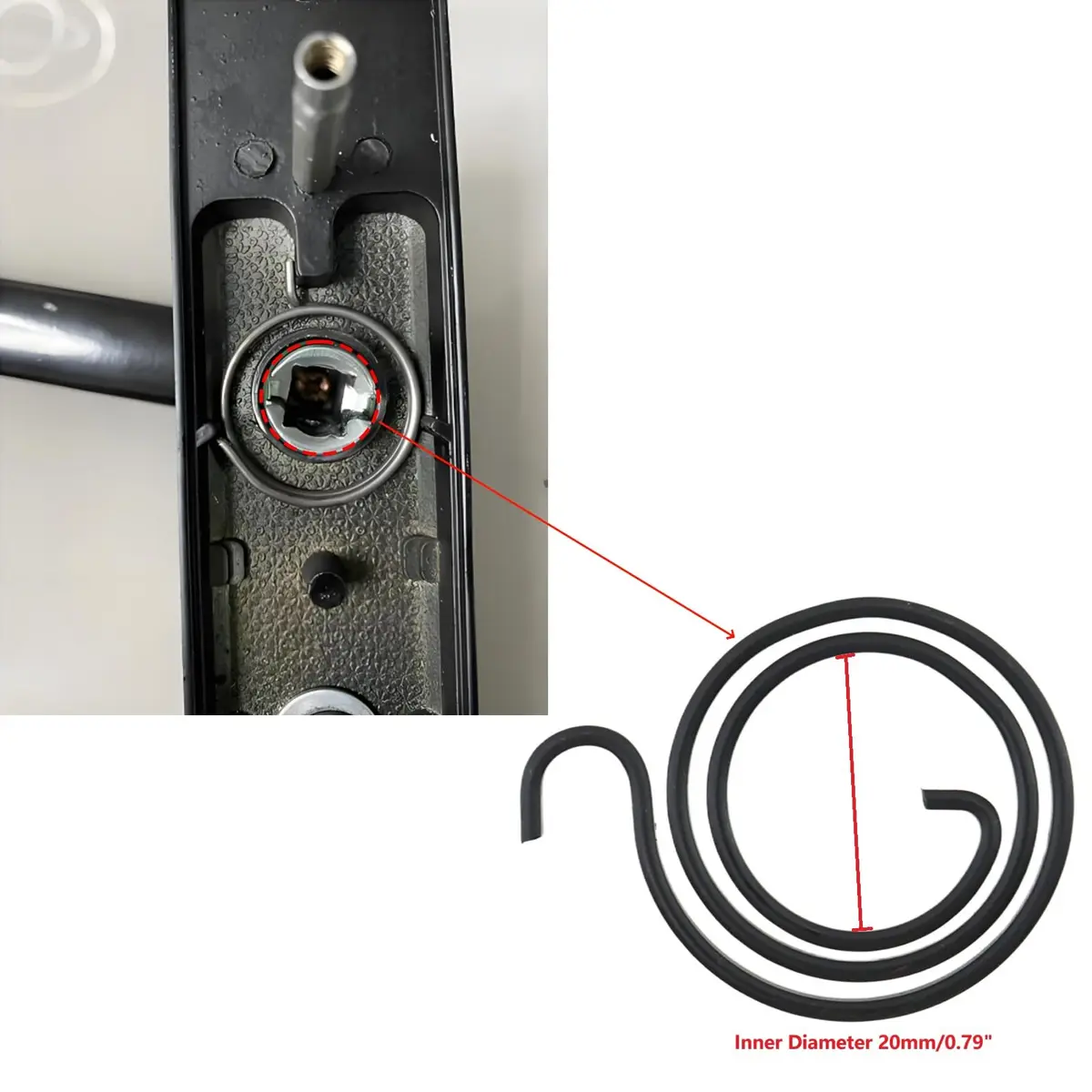 LC LICTOP Door Handle Torsion Spring Replacement 0.79" ID | Universal Fit, Heavy-Duty Carbon Steel - view 2