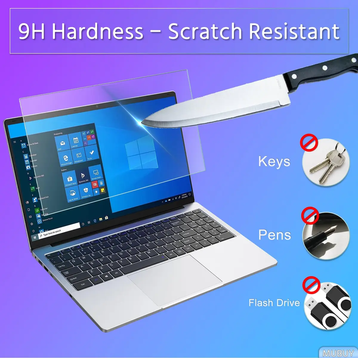 MUBUY-GOL Screen Protector for Surface Pro 12 Inch 2025 | 9H Hardness Tempered Glass, Bubble Free, Scratch Resistant - view 4