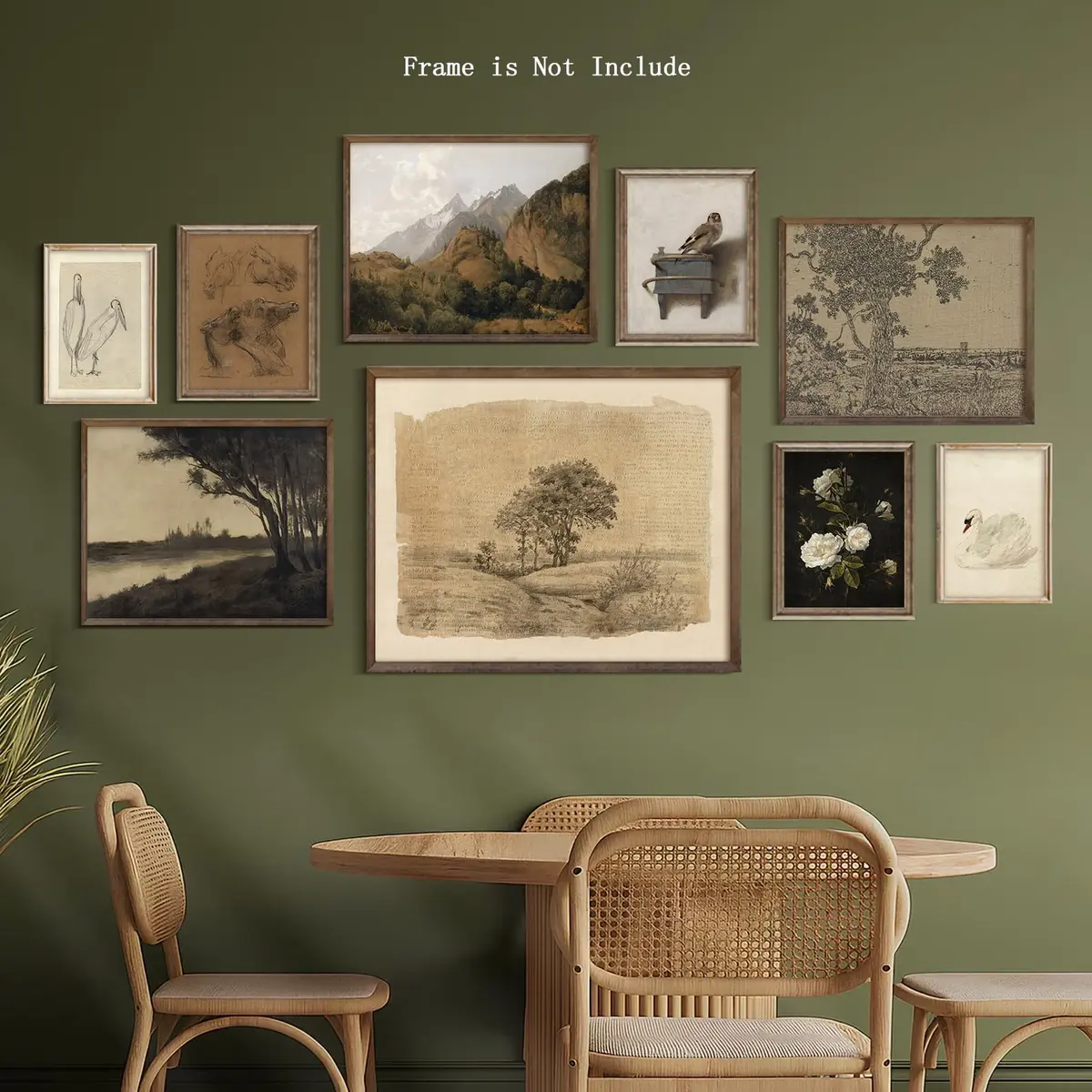 Vodefoad 9Pcs Vintage Gallery Wall Art Decor Prints | Rustic French Country Nature Landscape - view 5