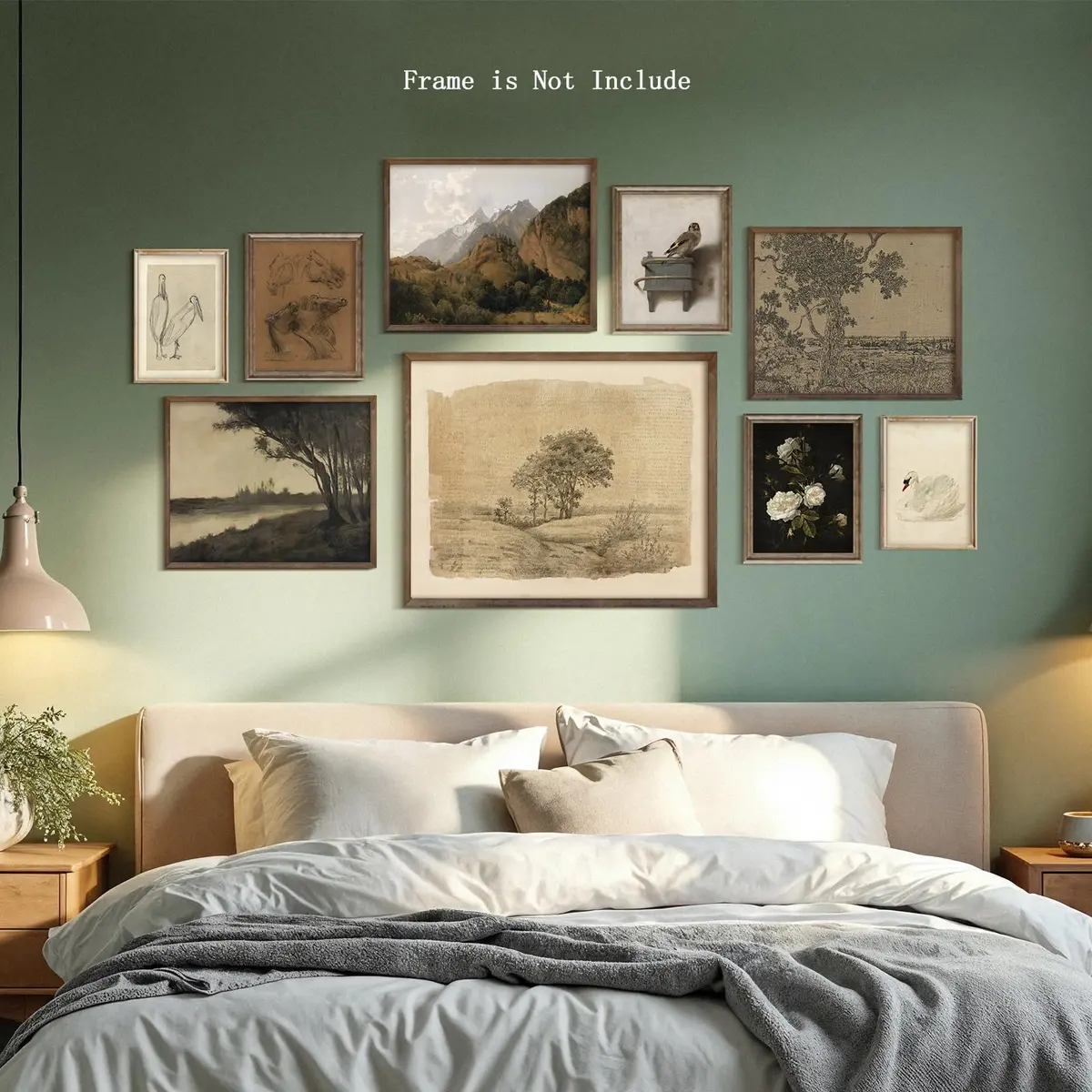 Vodefoad 9Pcs Vintage Gallery Wall Art Decor Prints | Rustic French Country Nature Landscape - view 7