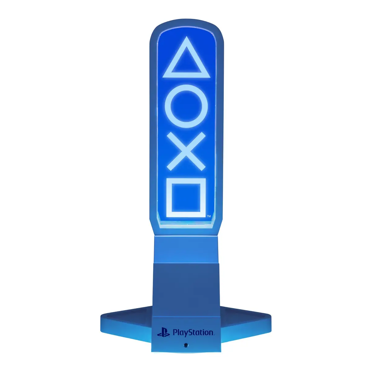 Paladone PlayStation 3-in-1 Headphone Stand and Tech Charging Station | RGB Colour Changing Light Panel, USB-C Ports, Officially Licensed for Gamers - main product image