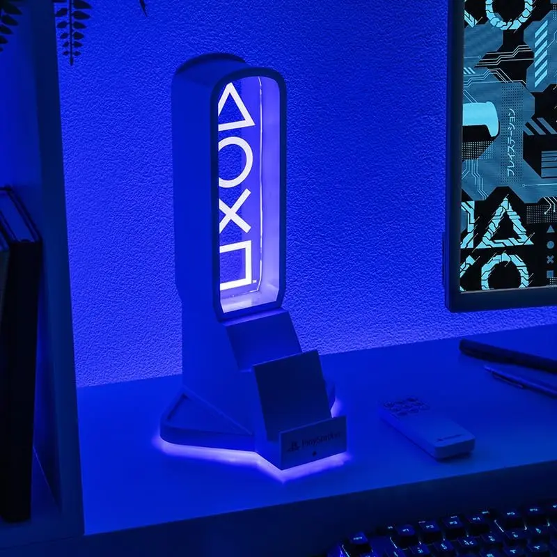 Paladone PlayStation 3-in-1 Headphone Stand and Tech Charging Station | RGB Colour Changing Light Panel, USB-C Ports, Officially Licensed for Gamers - view 9