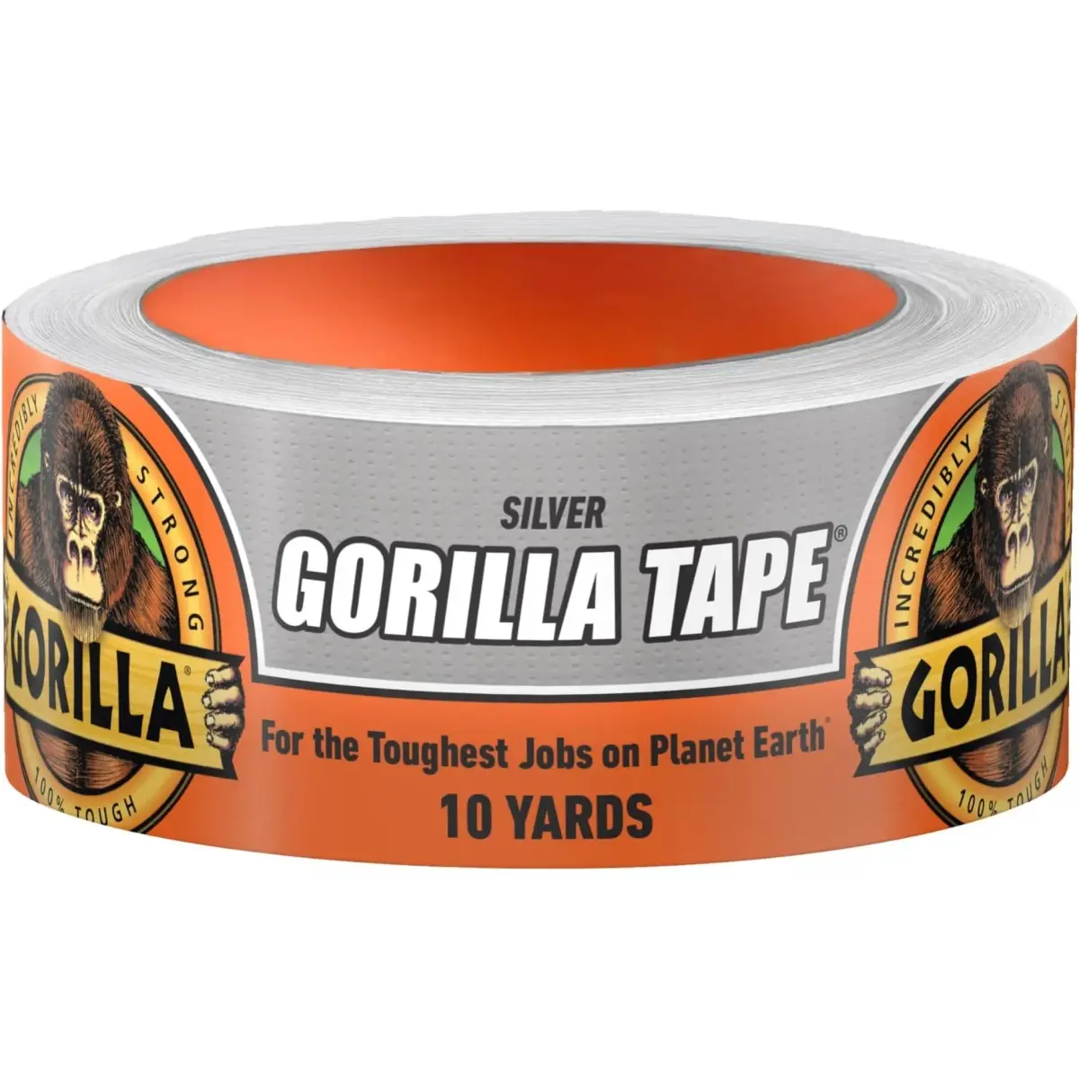 Gorilla Tape Silver 1.88 in x 10 yd (Pack of 6) | Triple Layer Strength for Tough Jobs - main product image