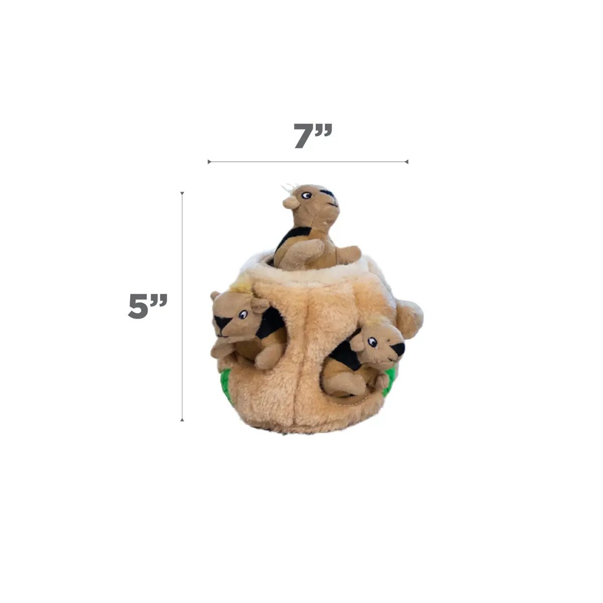 Outward Hound Hide-A-Squirrel Interactive Plush Dog Toy Puzzle with 3 Squeaky Squirrels, Small (Pack of 12) - view 7
